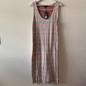 Tommy Hilfiger sleeveless multicolored maxi dress size L (NWT)